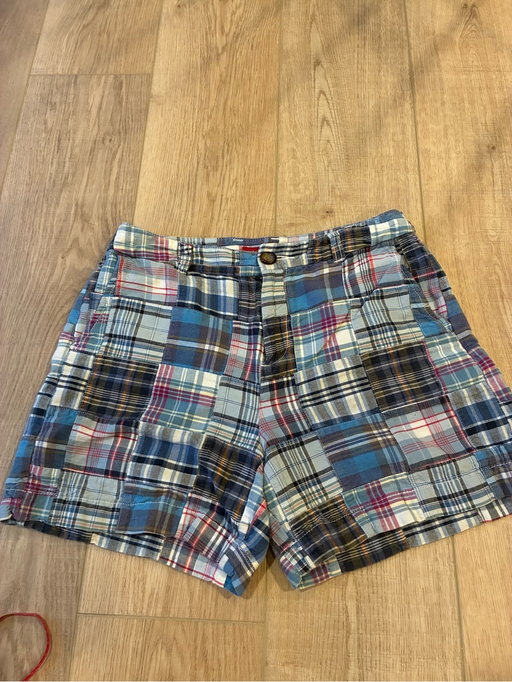 Vintage patchwork shorts by Merona short length button pockets size 4 cotton